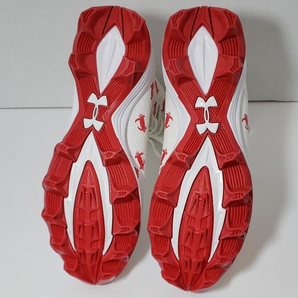 Under Armour Kids Crab Cleats SZ 3 and 4.5 red - Picture 4 of 6